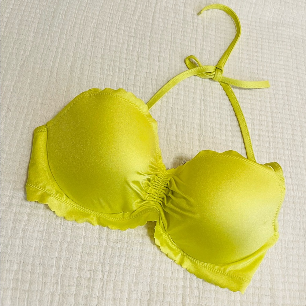 NWOT Victoria’s Secret Swim top yellow 36C